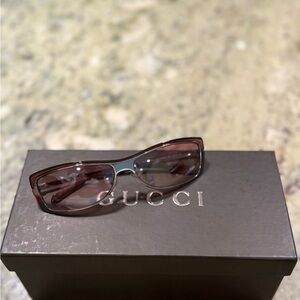Gucci Copper Brown and Silver Sunglasses Modern Design